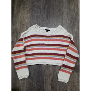 Forever 21 Cropped Multicolor Sweater Womens Size Small